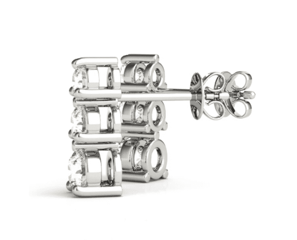 Triple Stack Diamond Studs - Image 3